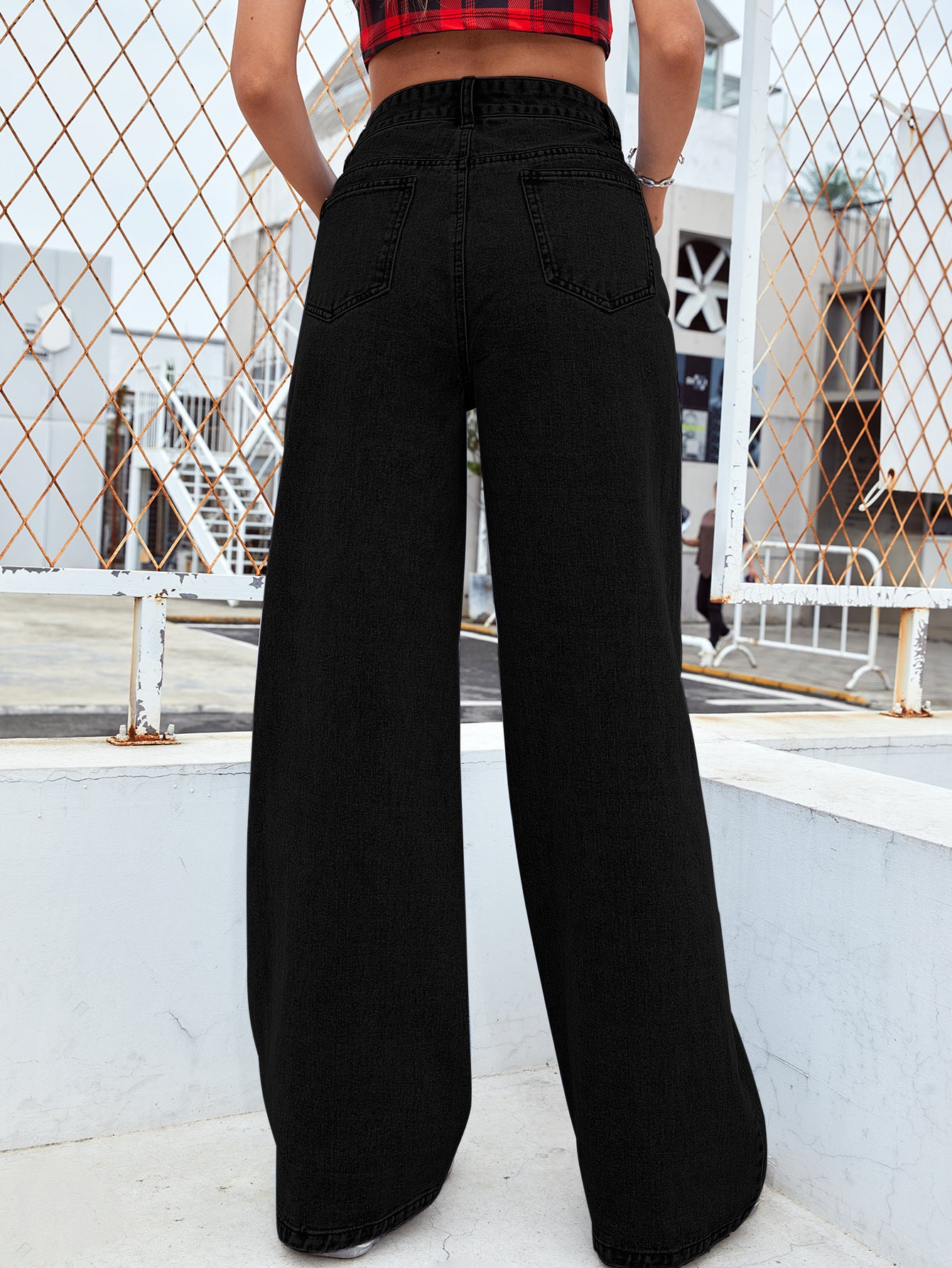 Wide Leg Black Jeans