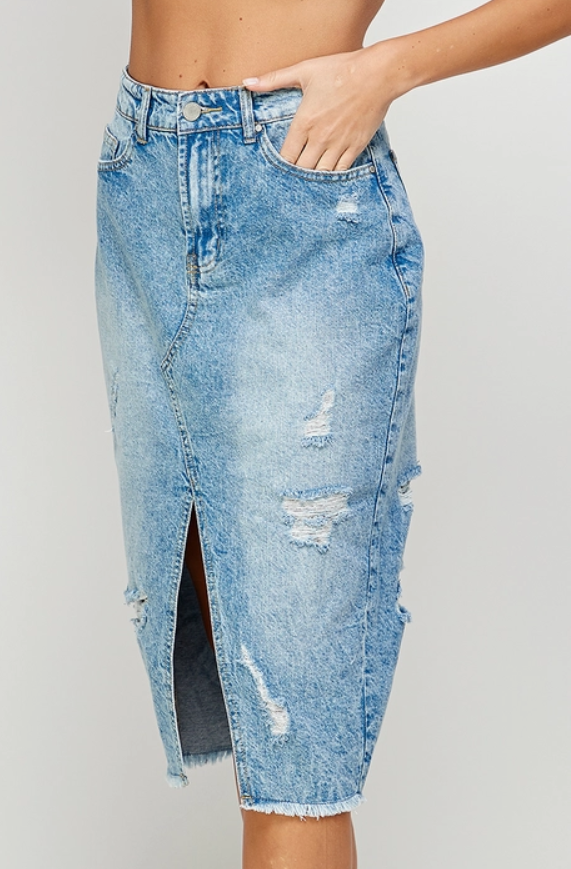 Don't Stop Me Denim Skirt