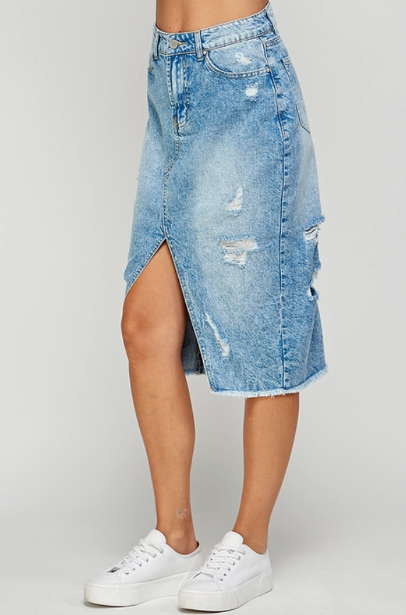 Don't Stop Me Denim Skirt