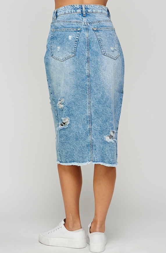 Don't Stop Me Denim Skirt